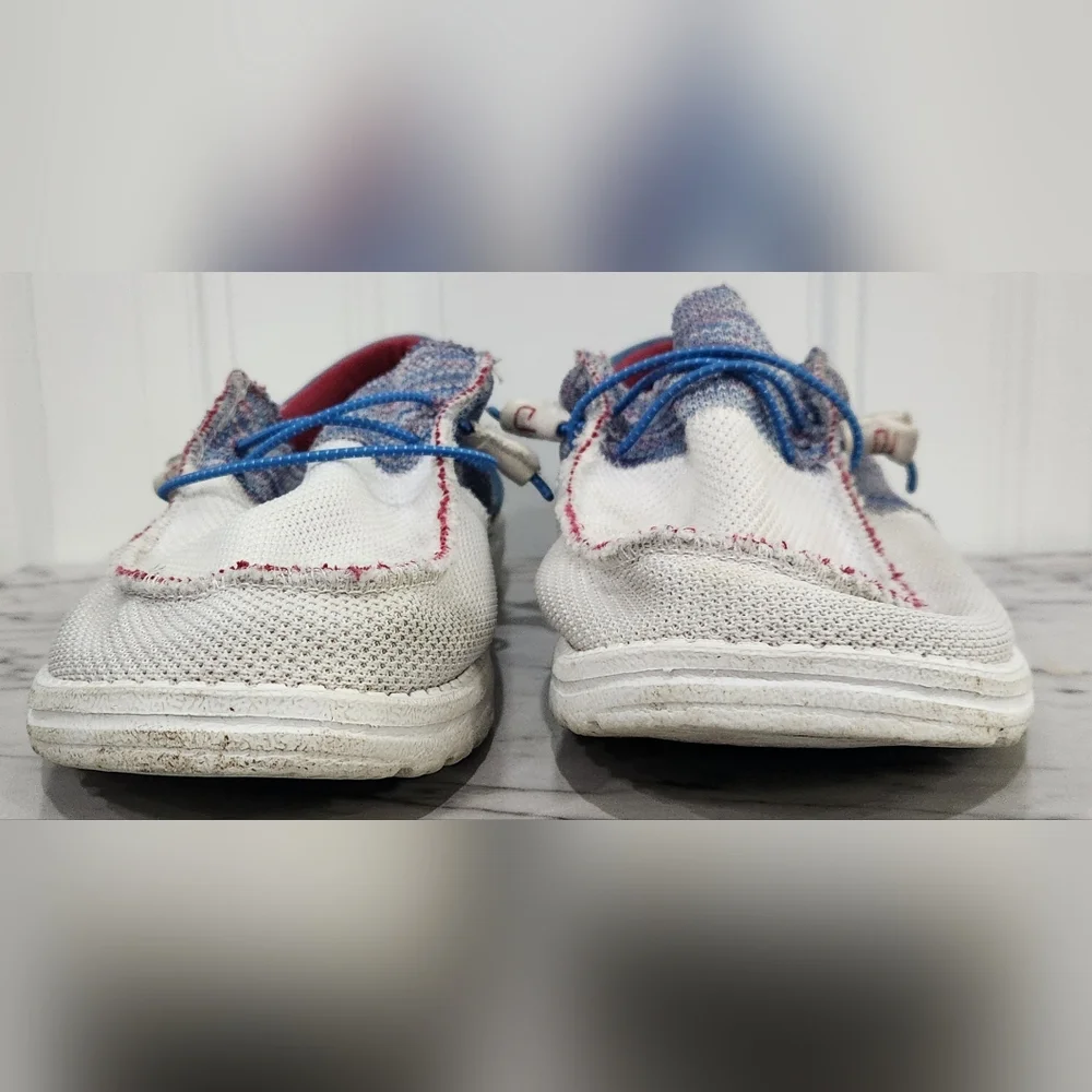 Hey Dude Wally sox funk blue red slip on shoes men's size 13